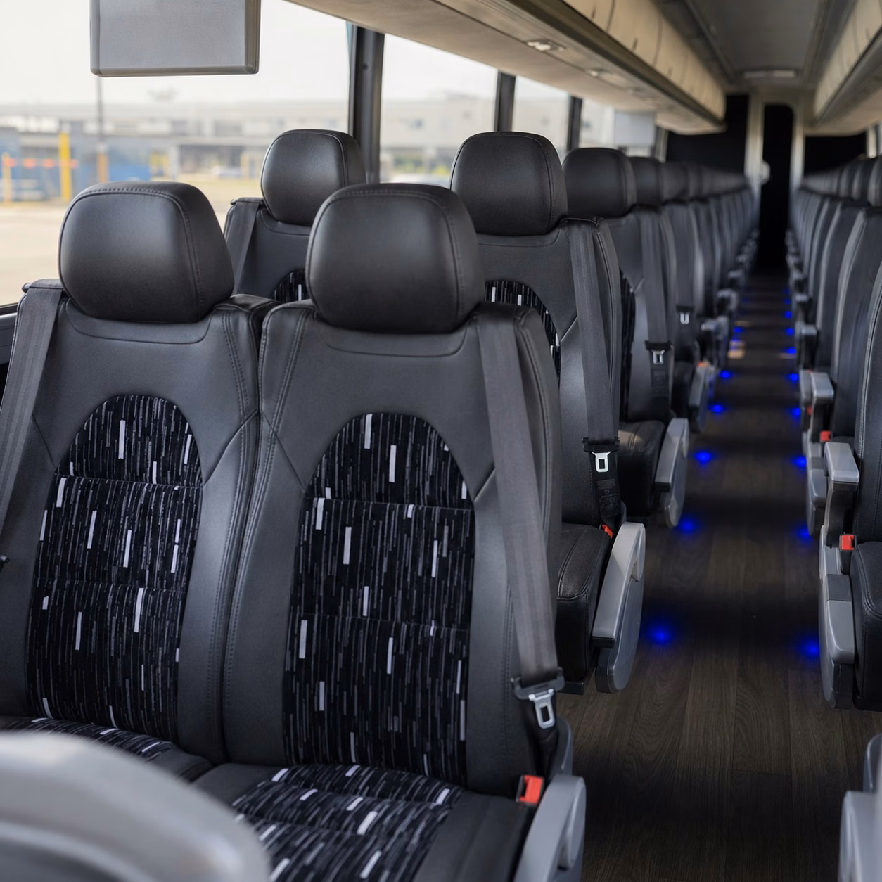dearborn charter bus rental interior